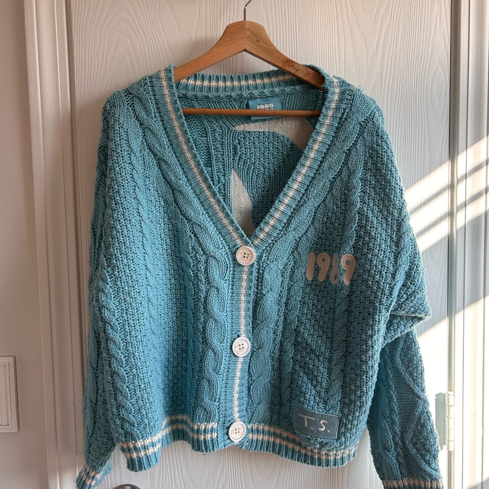 1989 Taylor Swift Blue Knit Cardigan